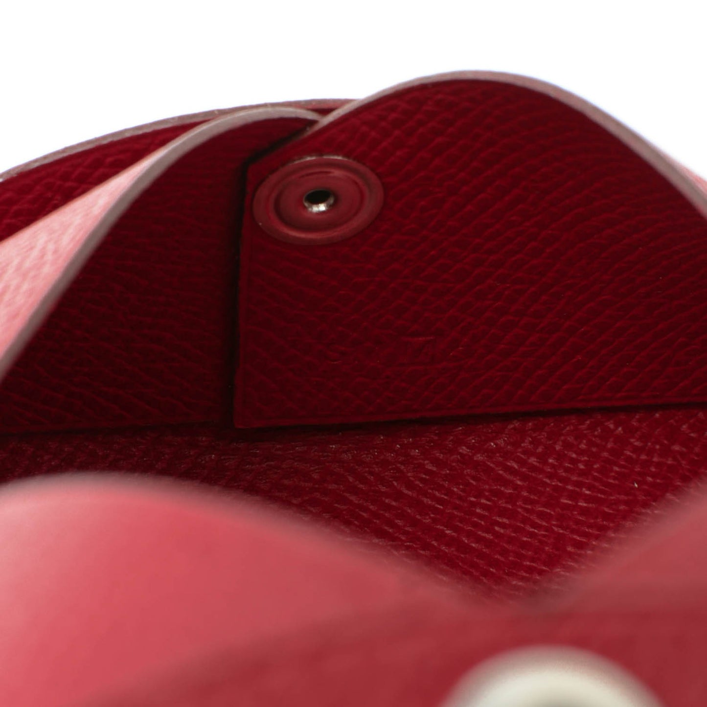 Epsom Calvi Card Case Rouge Garance