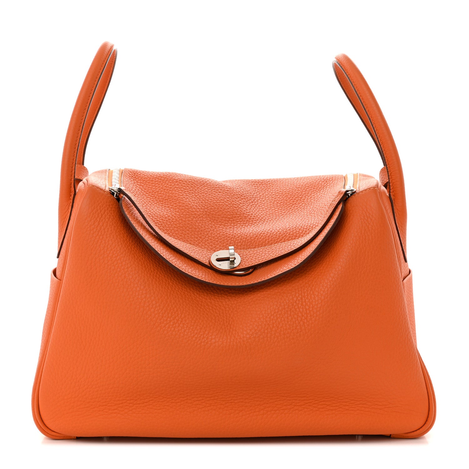 Hermes Taurillon Clemence Lindy 34 Orange 1 of 14