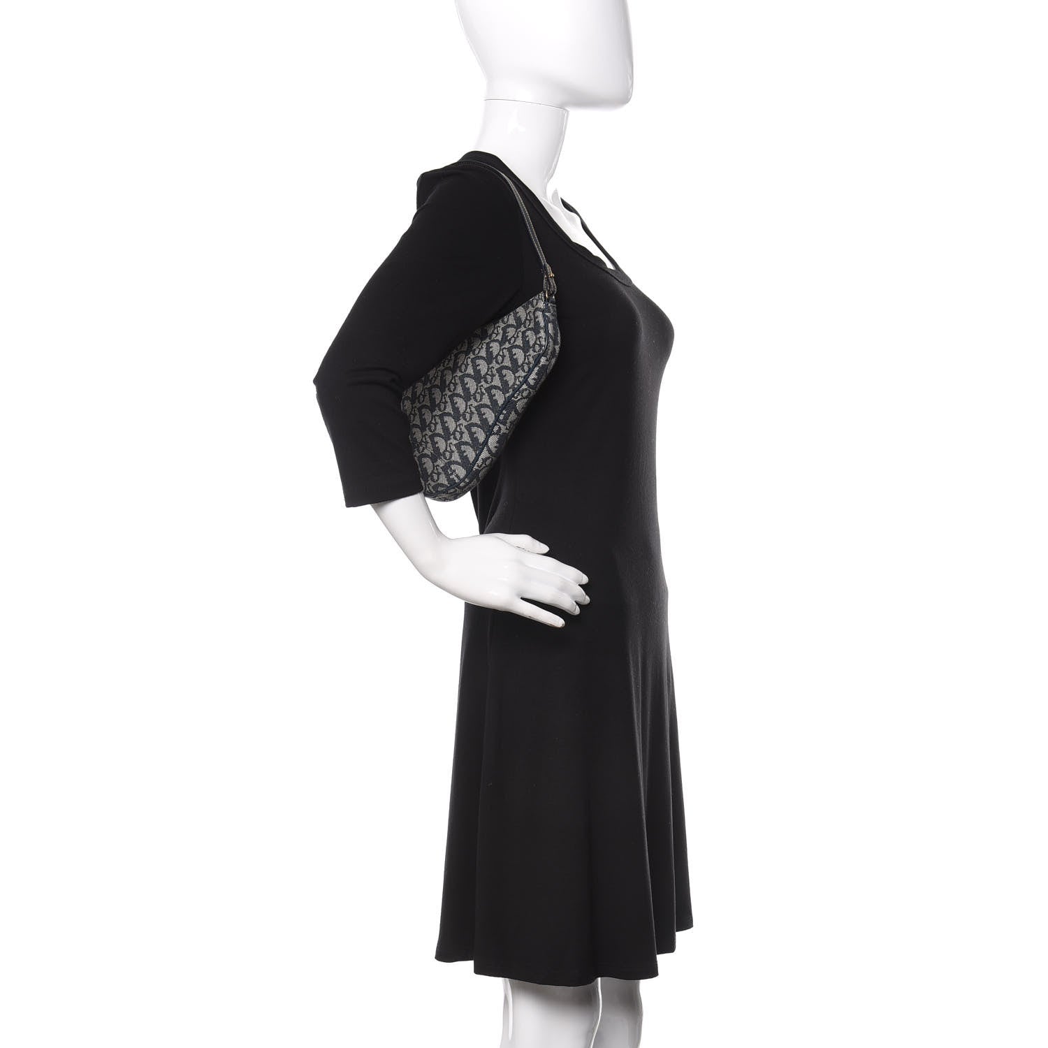 Christian Dior Monogram Mini Saddle Pochette Navy 2 of 12