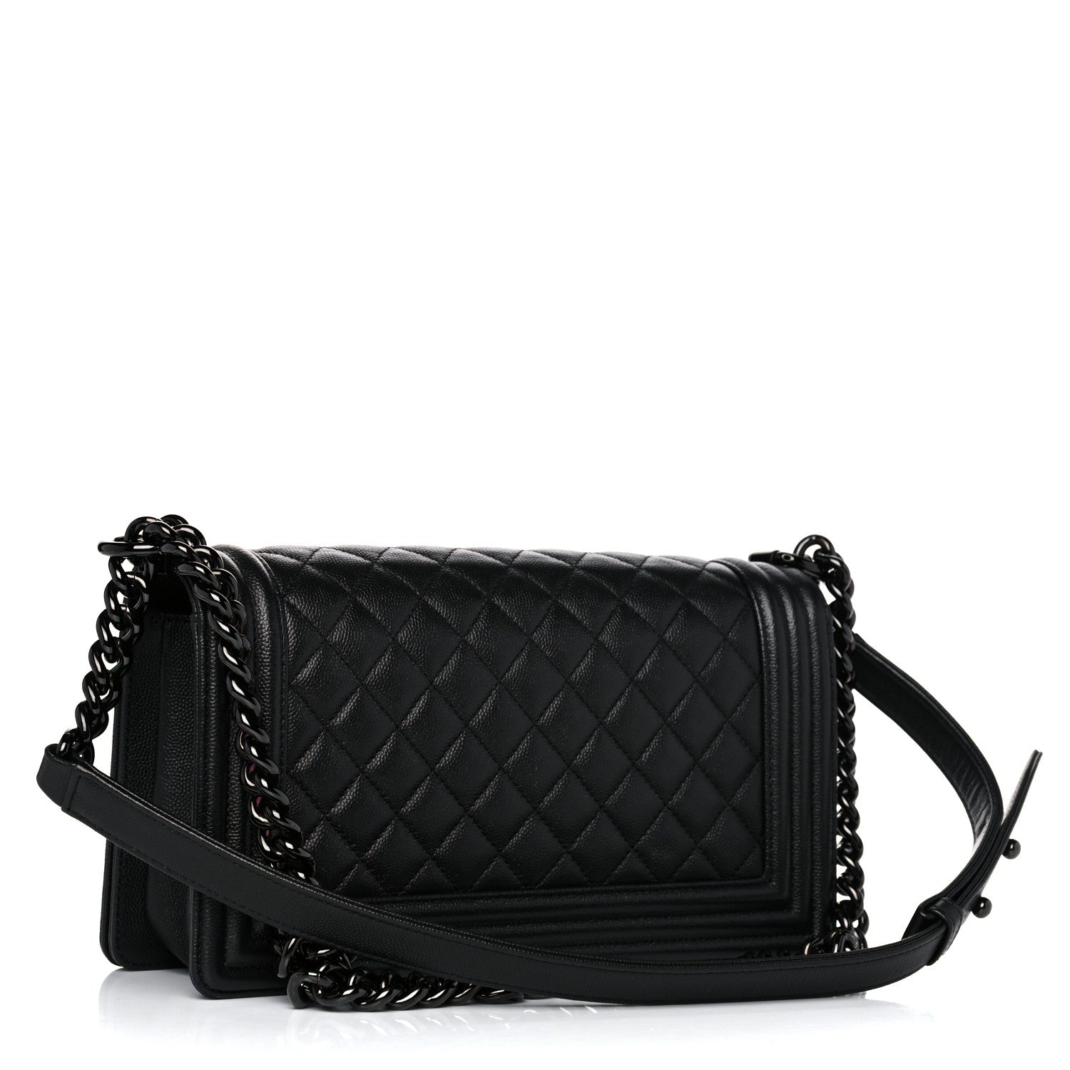 Chanel Caviar Quilted Medium Boy Flap So Black 3 of 10
