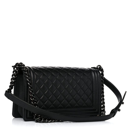 Chanel Caviar Quilted Medium Boy Flap So Black 3 of 10