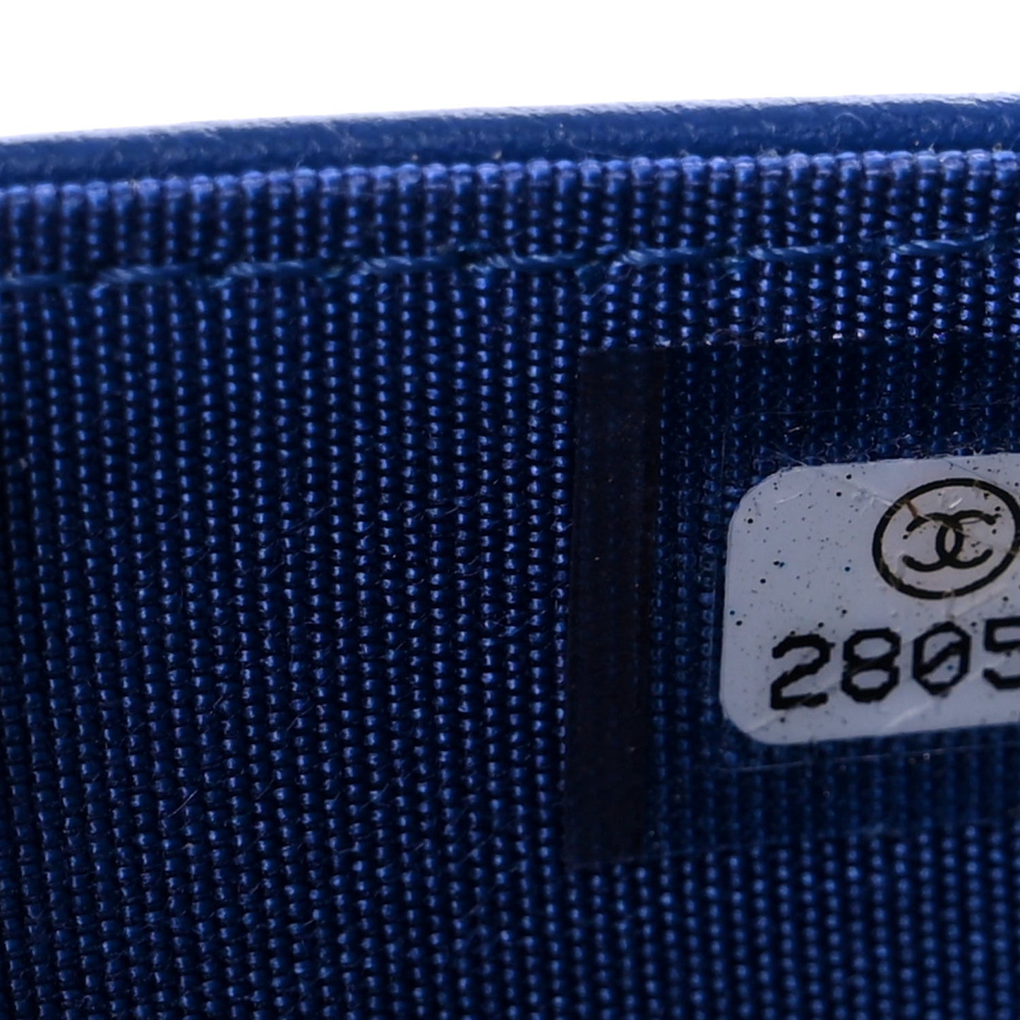 Caviar Quilted Boy Wallet On Chain WOC Blue