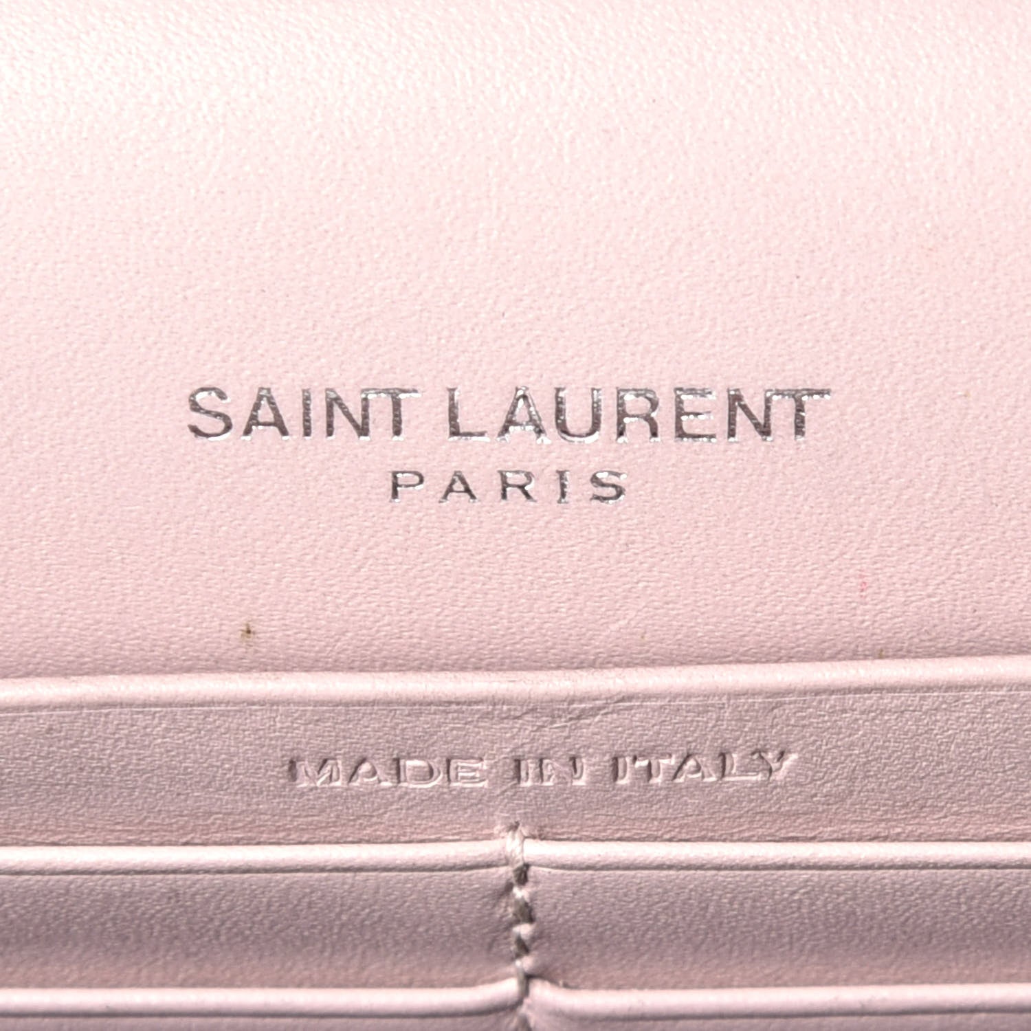 Saint Laurent Smooth Calfskin Classic Monogram Kate Tassel Chain Wallet Marble Pink 6 of 10