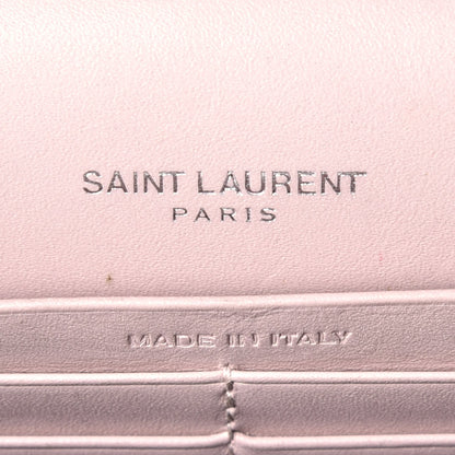 Saint Laurent Smooth Calfskin Classic Monogram Kate Tassel Chain Wallet Marble Pink 6 of 10