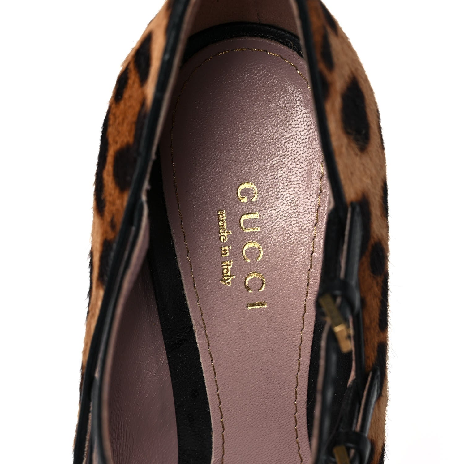 Gucci Calf Hair Leopard Print Platform Pumps 37.5 7 of 8
