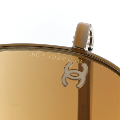 Chanel CC Aviator Sunglasses 4189-T-Q Gold 7 of 8