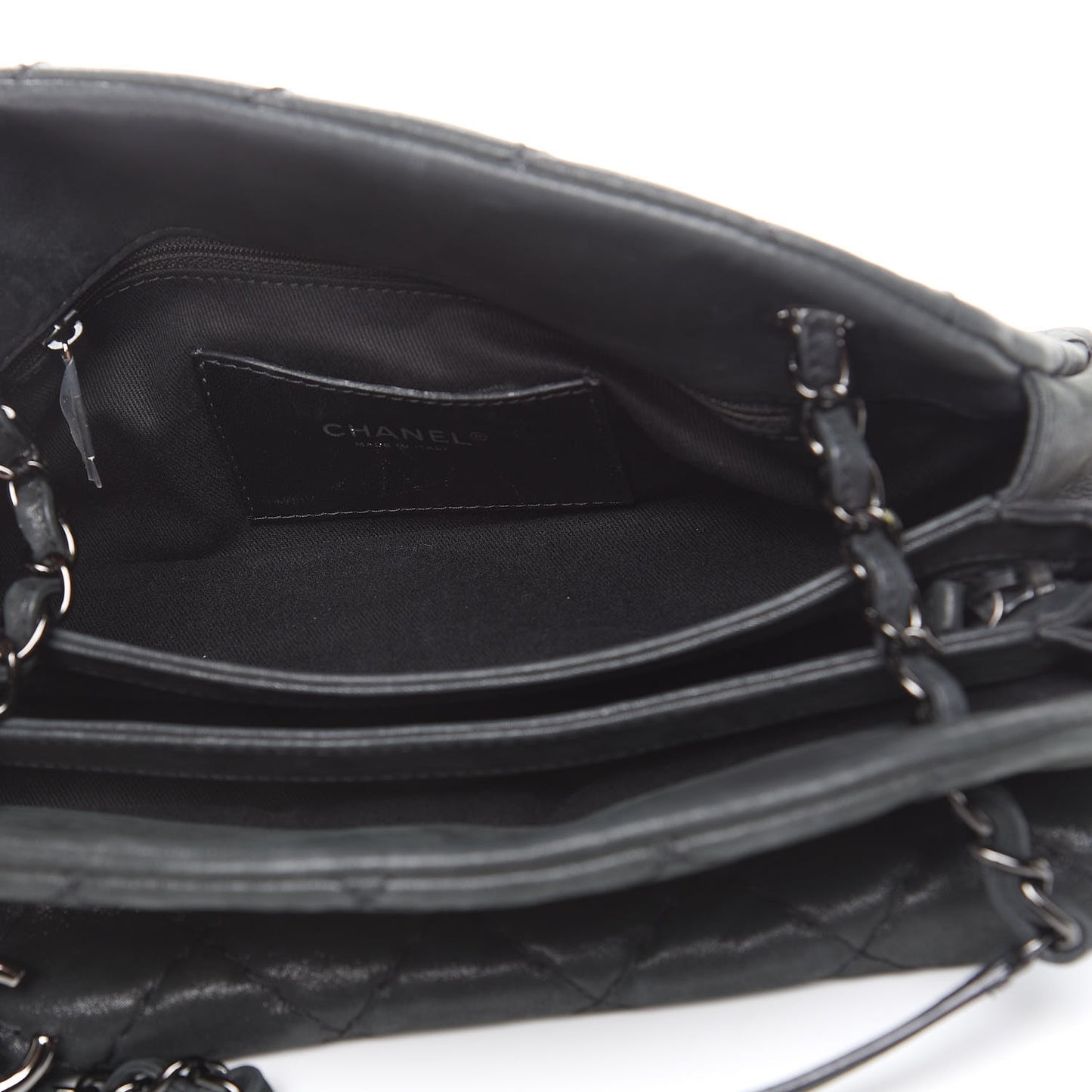 Iridescent Calfskin Medium Just Mademoiselle Bowler Black