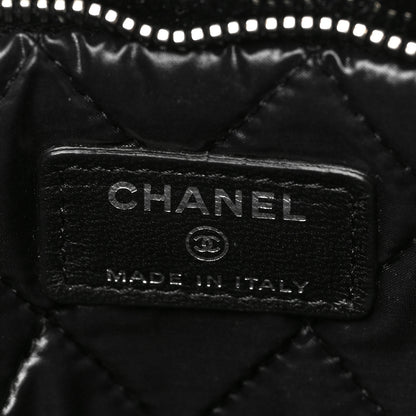Chanel Patent Calfskin Quilted Beauty CC Clutch Black 6 of 6