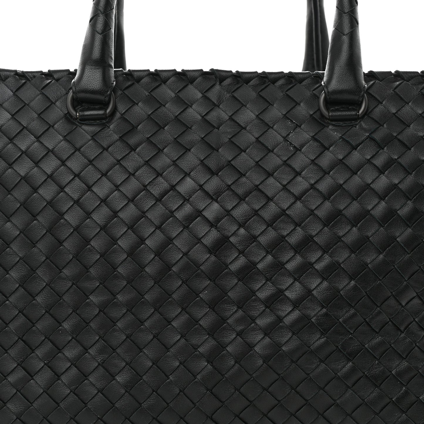 Nappa Intrecciato Ayers Brick Tote Black