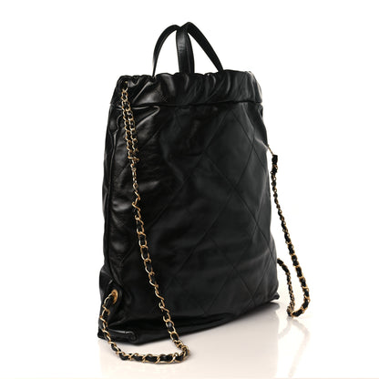 Chanel Shiny Calfskin Quilted Chanel 22 Backpack Black 3 of 9