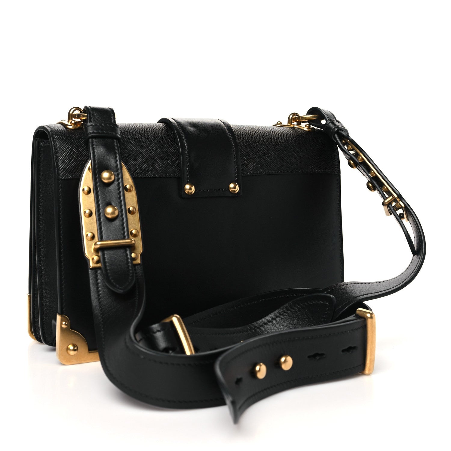 Prada City Calf Saffiano Cahier Bag Black 3 of 9