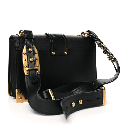 Prada City Calf Saffiano Cahier Bag Black 3 of 9