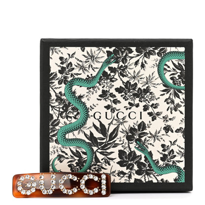 Gucci Resin Crystal Single Hair Barrette Tortoiseshell 5 of 5