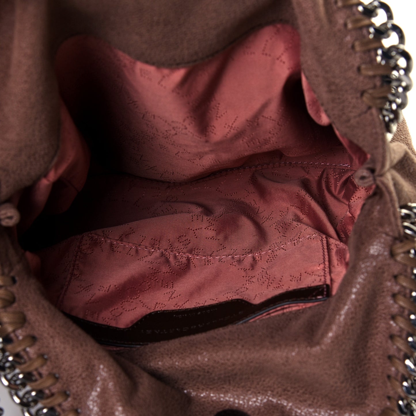 Shaggy Deer Mini Falabella Fold Over Tote Taupe