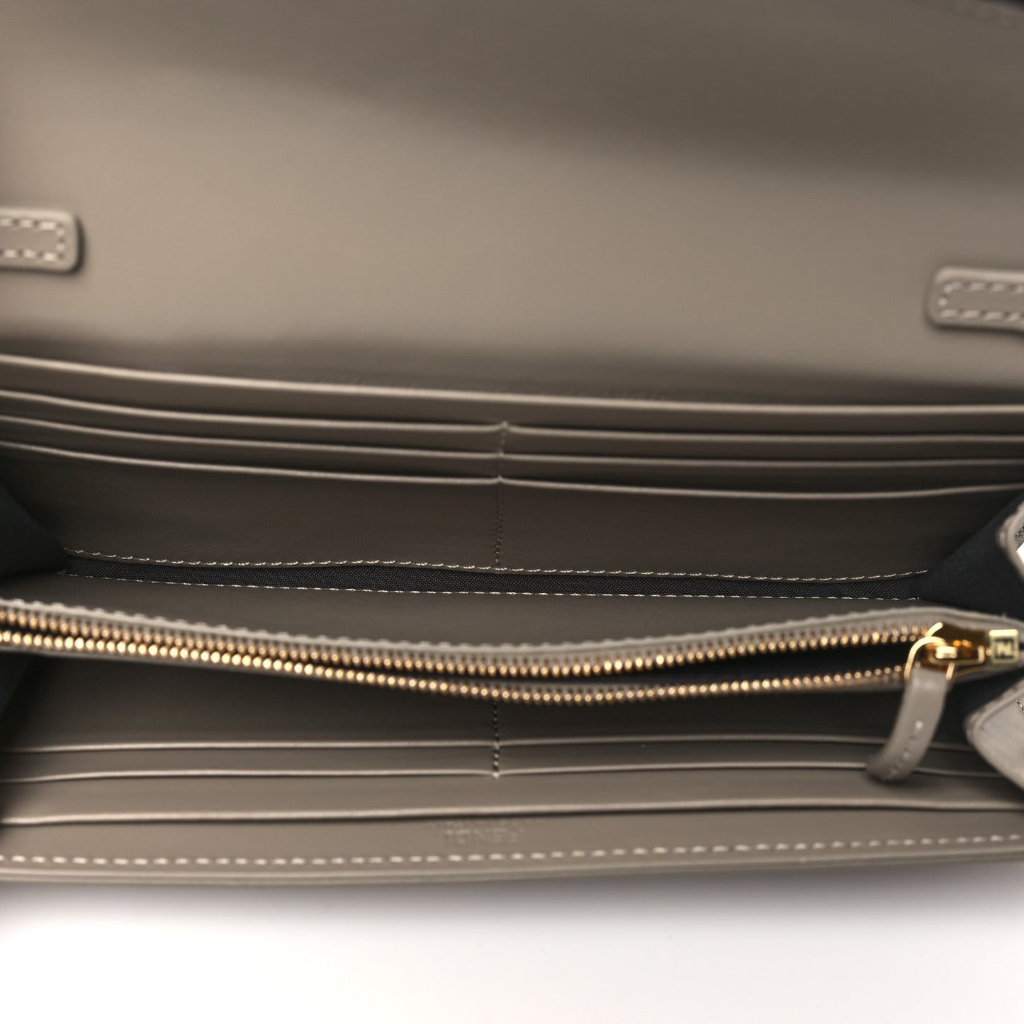 Vitello King Cruise FF Diamonds Continental Envelope Wallet On Chain Truffle Dove