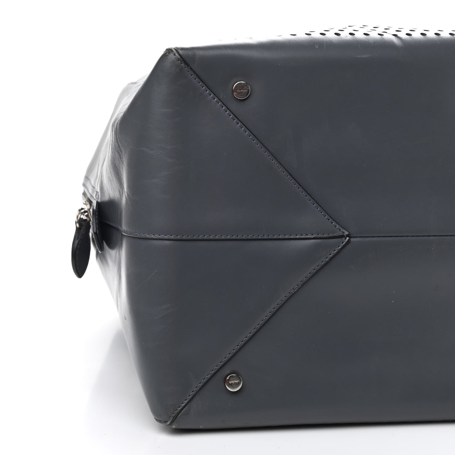 Alaia Calfskin Lux Laser Cut Tote Anthracite 11 of 18