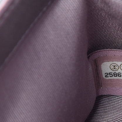 Chanel Iridescent Patent Calfskin PVC Quilted Small Boy Flap Light Purple 9 of 12