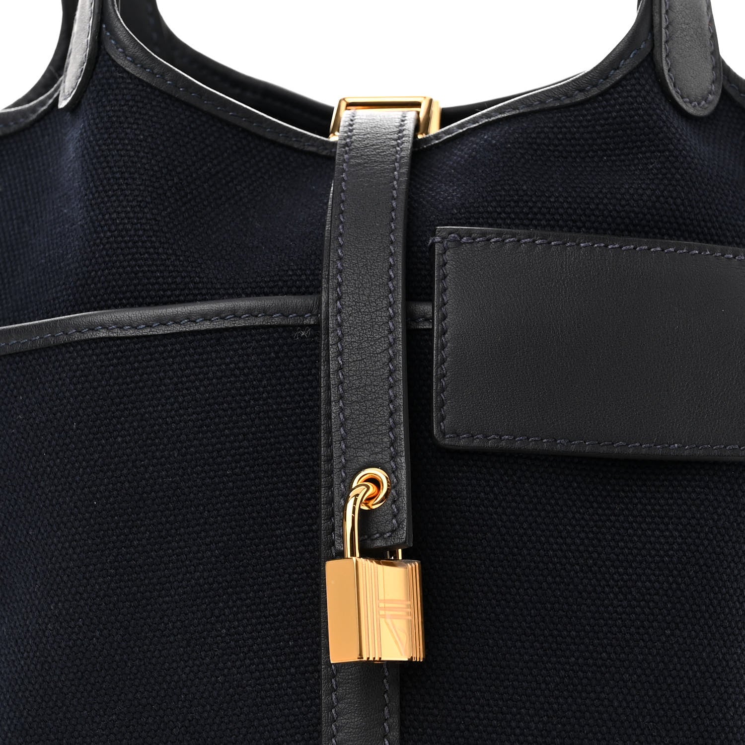 Hermes Toile Goeland Swift Cargo Picotin Lock 18 Bleu Marine 8 of 11