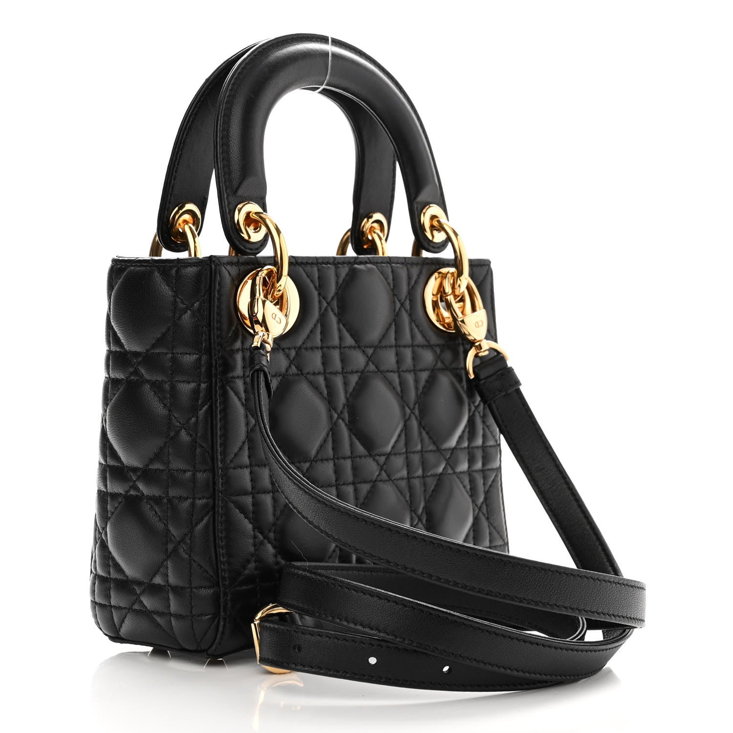 Christian Dior Lambskin Cannage Mini Lady Dior Black 3 of 13