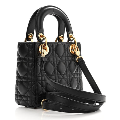 Christian Dior Lambskin Cannage Mini Lady Dior Black 3 of 13