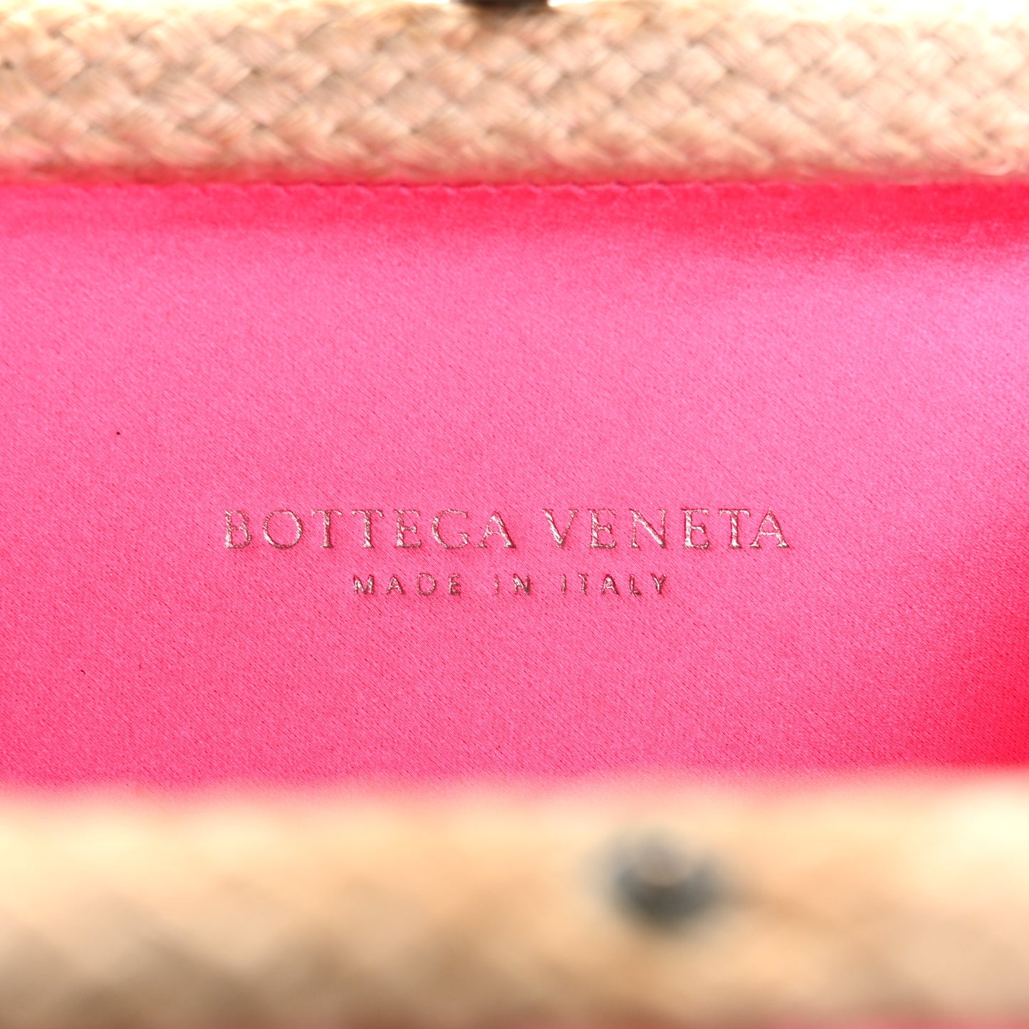 Satin Intreccio Impero Knot Clutch Clutch Rosa Shock