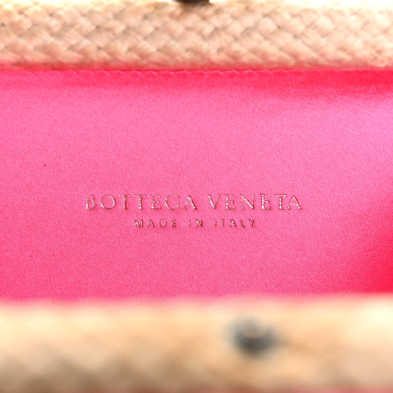 Bottega Veneta Satin Intreccio Impero Knot Clutch Clutch Rosa Shock 6 of 7