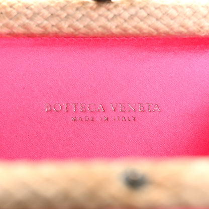 Bottega Veneta Satin Intreccio Impero Knot Clutch Clutch Rosa Shock 6 of 7