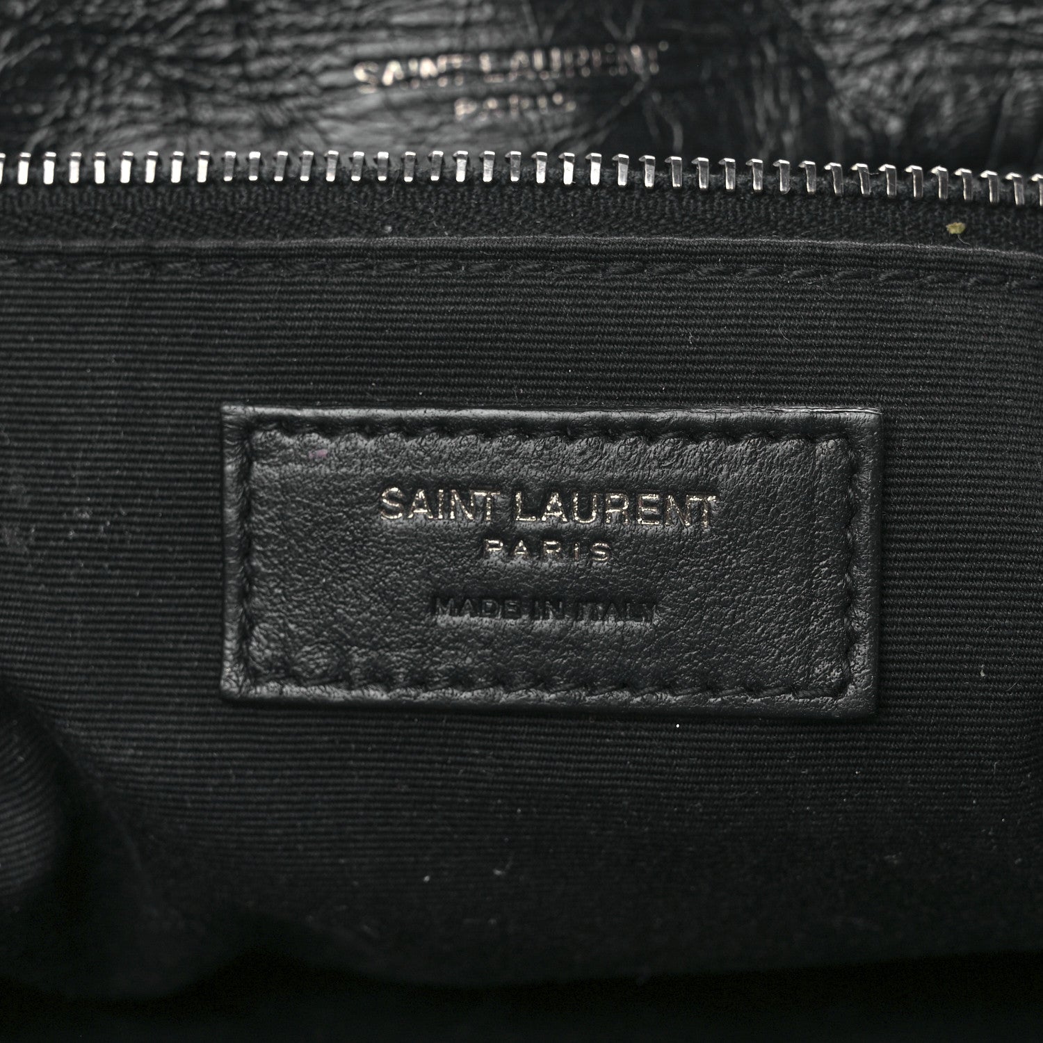 Saint Laurent Crinkled Calfskin Matelasse Monogram Medium Niki Chain Satchel Black 7 of 13