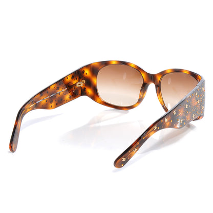 Chanel Swarovski Crystal CC Logo Sunglasses 5134 B Tortoise 2 of 6