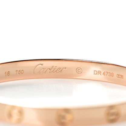 Cartier 18K Pink Gold LOVE Bracelet 16 5 of 6