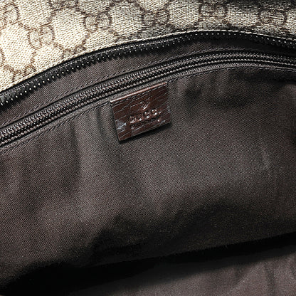 Gucci Monogram Coated Canvas Travel Tote Ebony 9 of 9