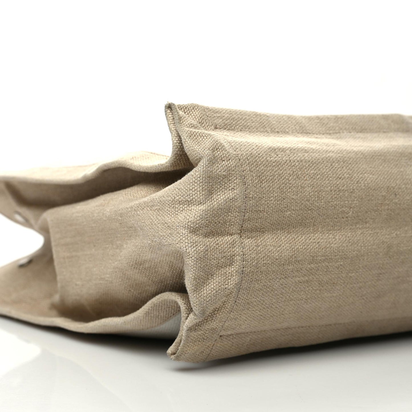 Linen Calfskin Rive Gauche Tote Optic White