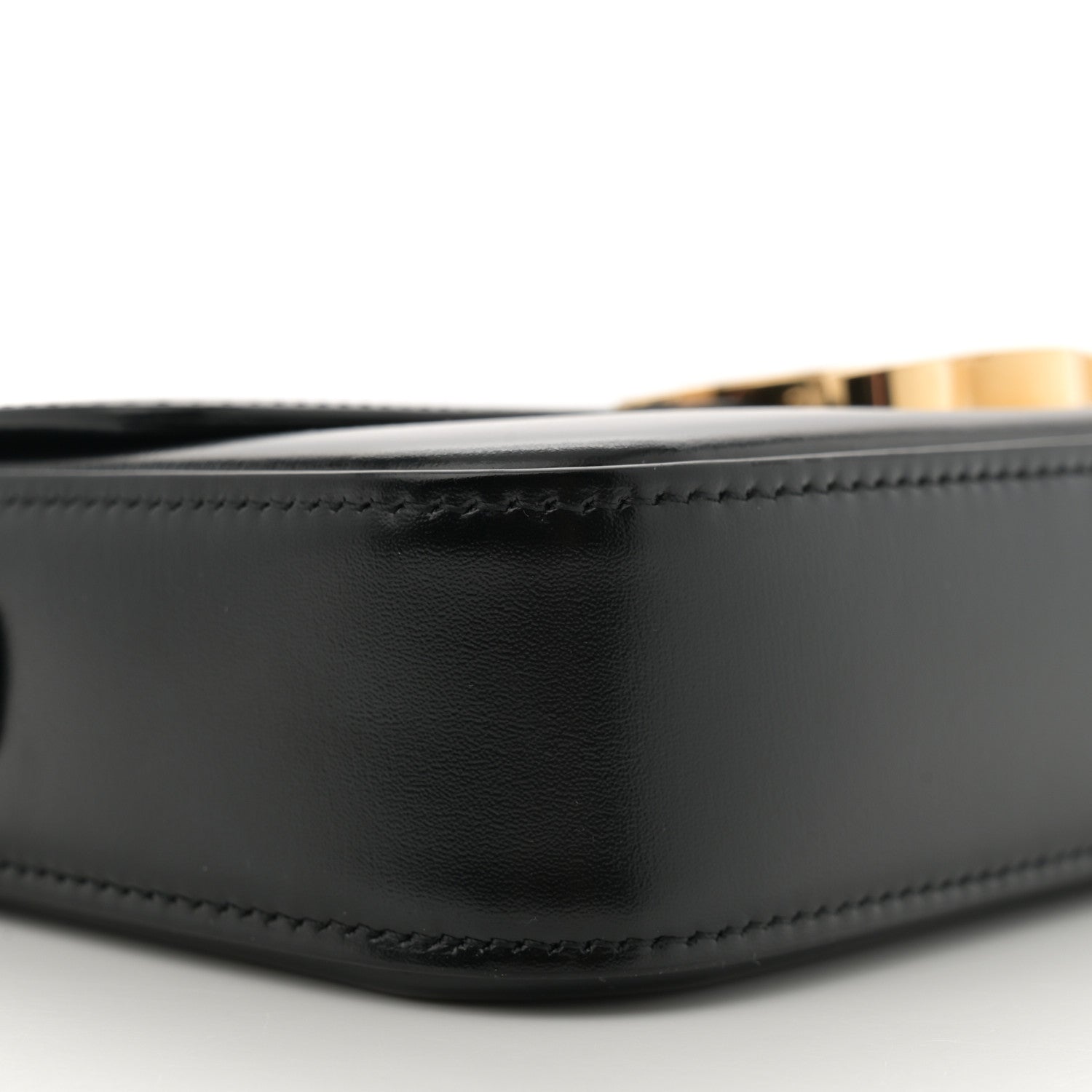 Celine Shiny Calfskin Triomphe Shoulder Bag Black 9 of 13