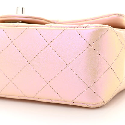 Chanel Iridescent Calfskin Quilted Mini Rectangular Flap Pink 10 of 10