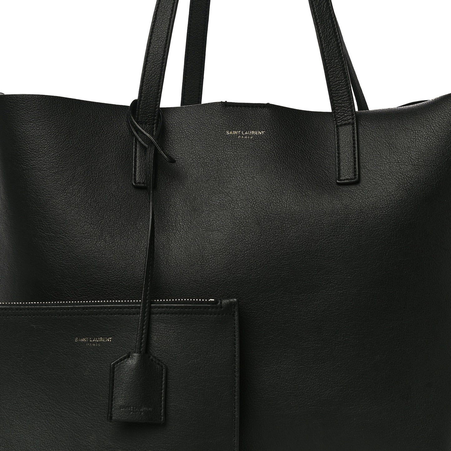 Calfskin Large Shopping Tote Black