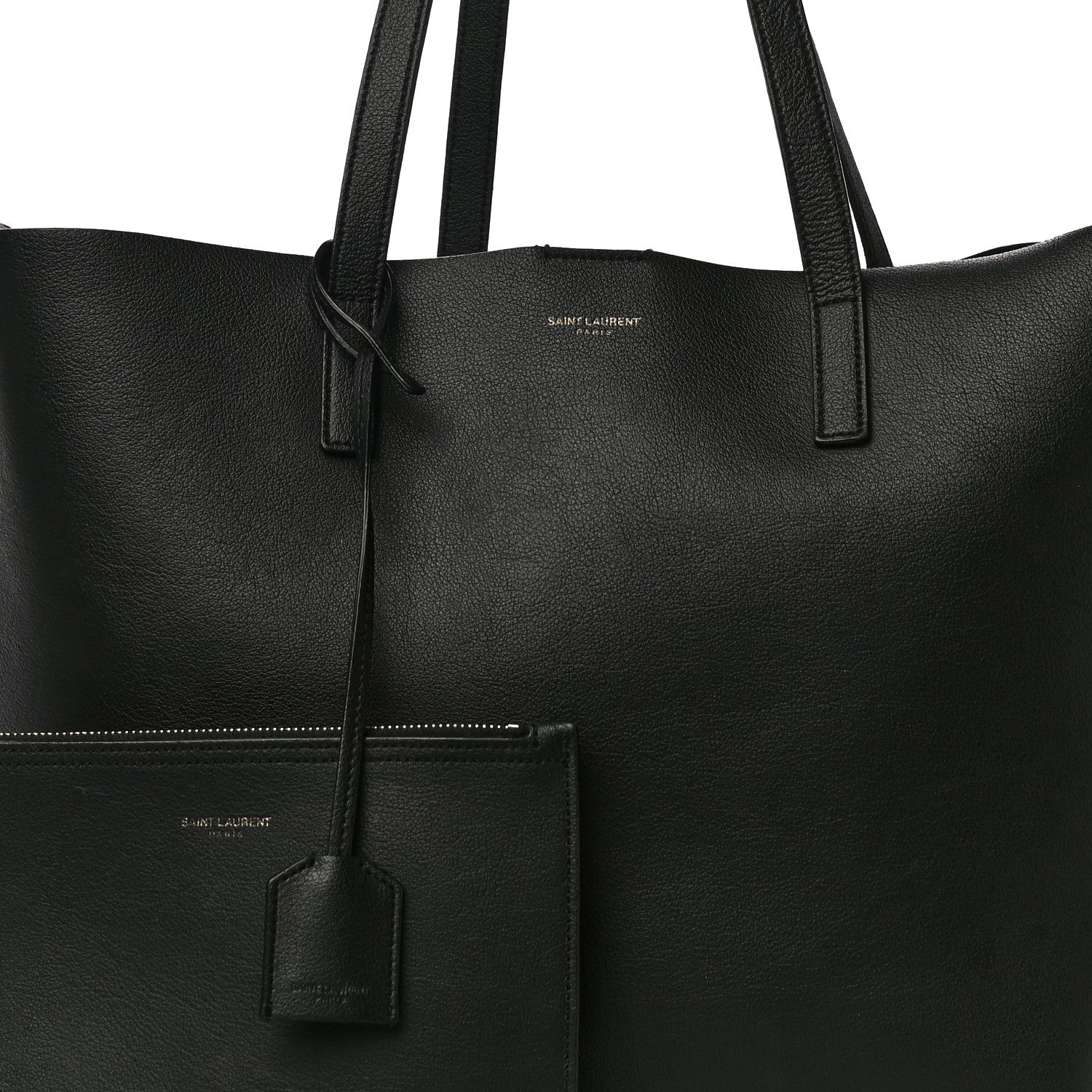 Saint Laurent Calfskin Large Shopping Tote Black 7 of 15