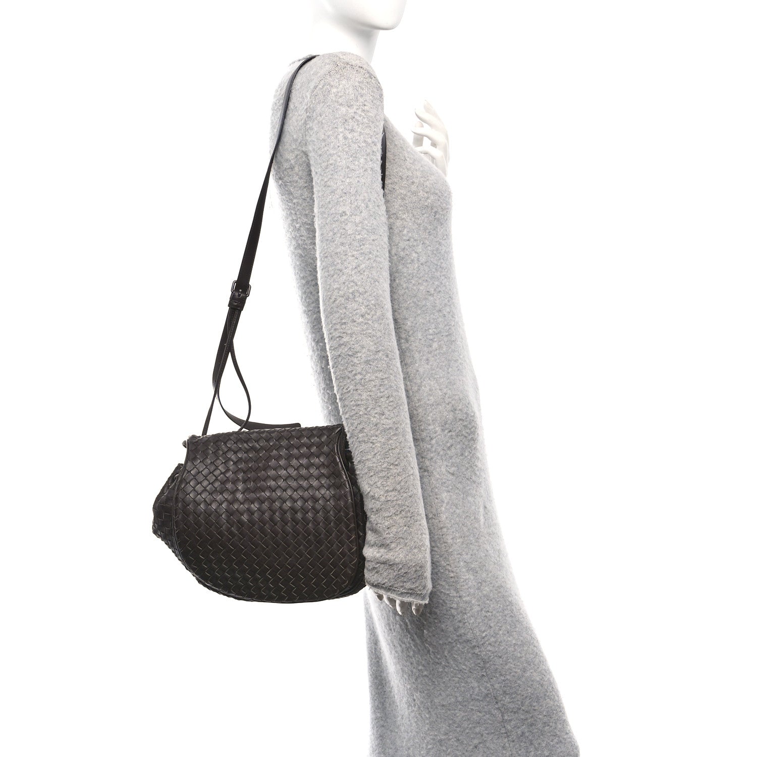 Bottega Veneta Nappa Intrecciato Messenger Bag Ebano 2 of 9