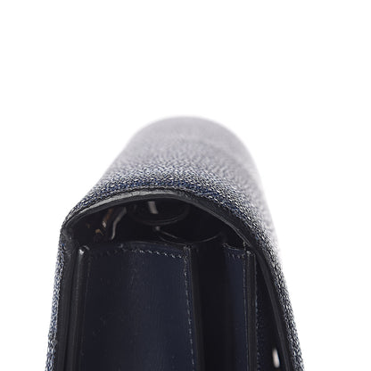 Celine Stingray Medium Classic Box Flap Bag Navy 9 of 14
