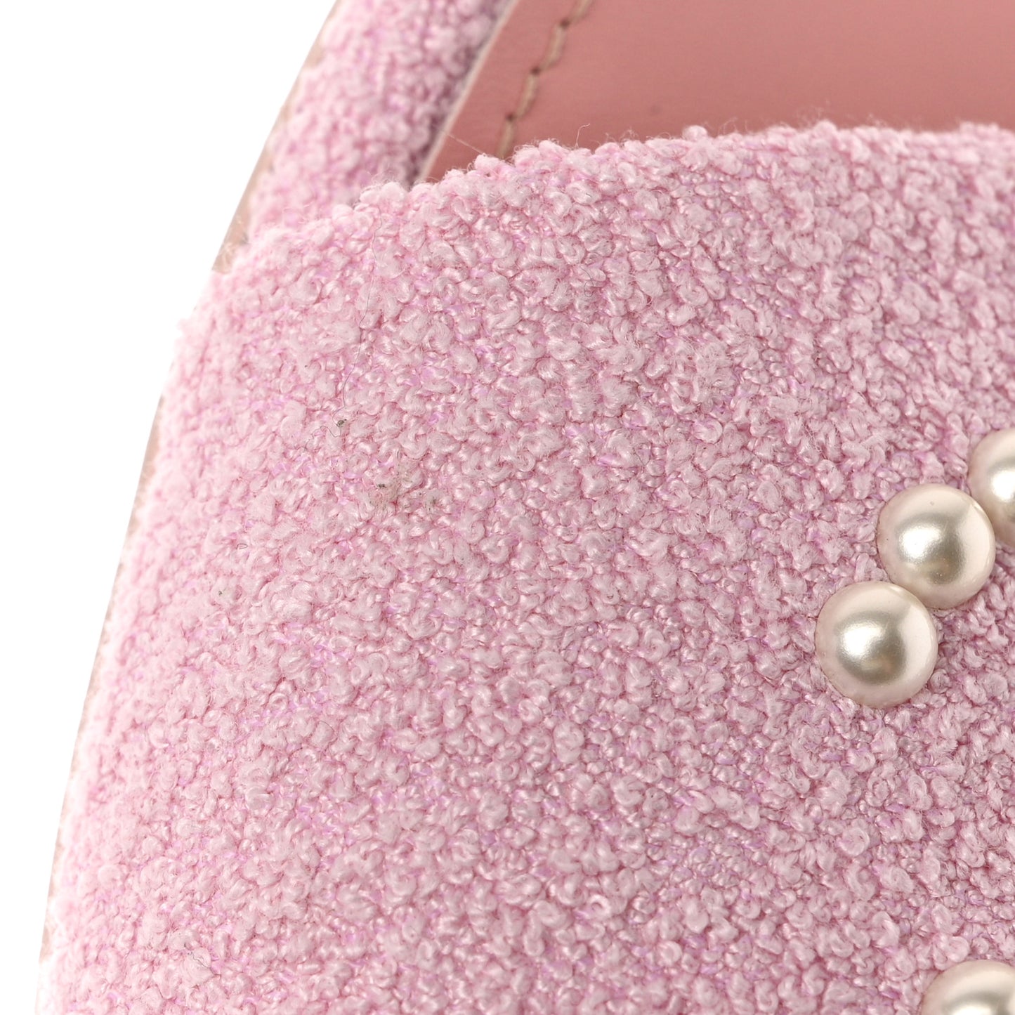 Tweed Pearl CC Sandals 39.5 Pink
