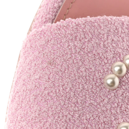 Chanel Tweed Pearl CC Sandals 39.5 Pink 10 of 10