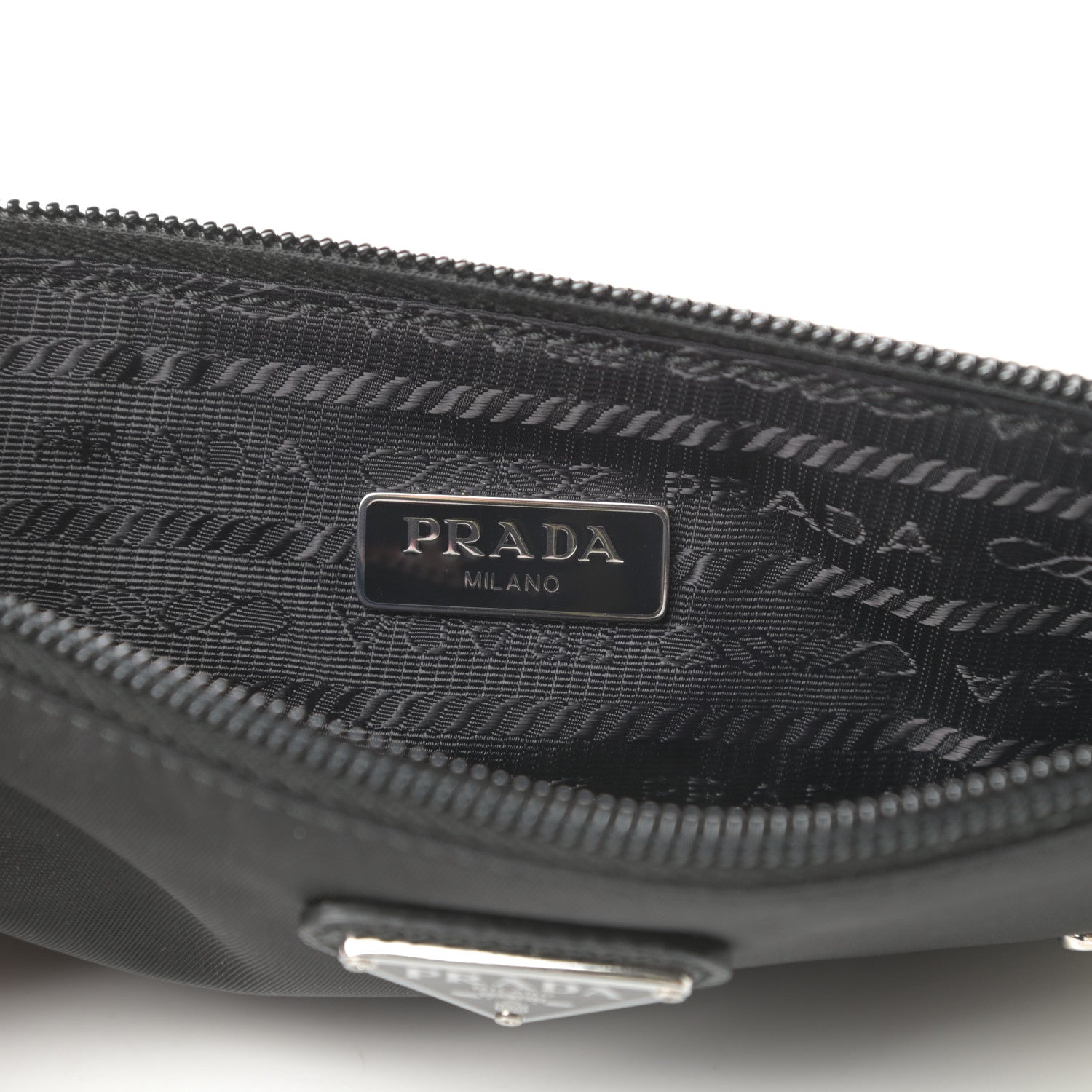 Prada Tessuto Nylon Smalto Pouch Black 6 of 8