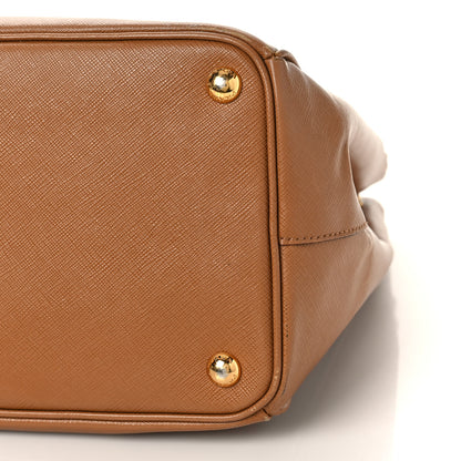 Prada Saffiano Large Galleria Double Zip Tote Caramel 8 of 10