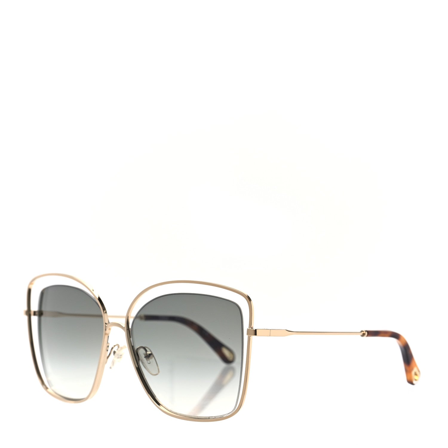 Chloe Poppy Cutout Square Sunglasses CE133S Gold Brown 1 of 6