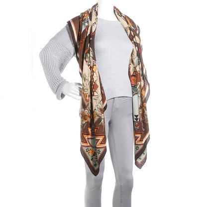 Hermes Cashmere Silk Kachinas Shawl 140 2 of 7