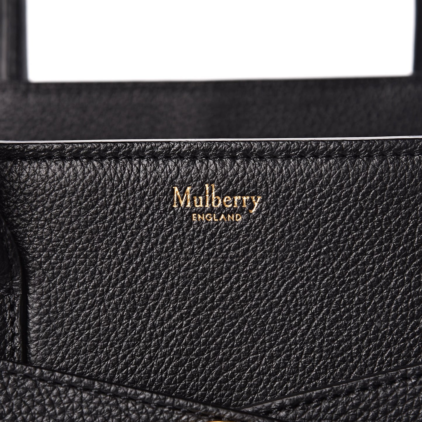 Classic Grain Small Bayswater Zip Tote Black