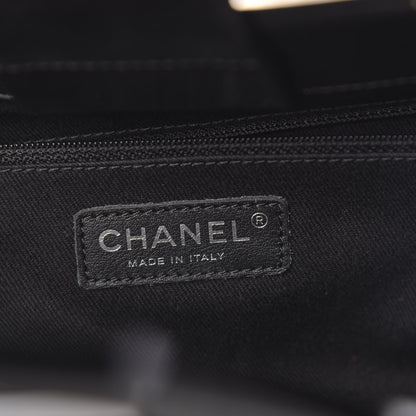 Chanel Glazed Calfskin Quilted Large CC Delivery Tote Black 5 of 9