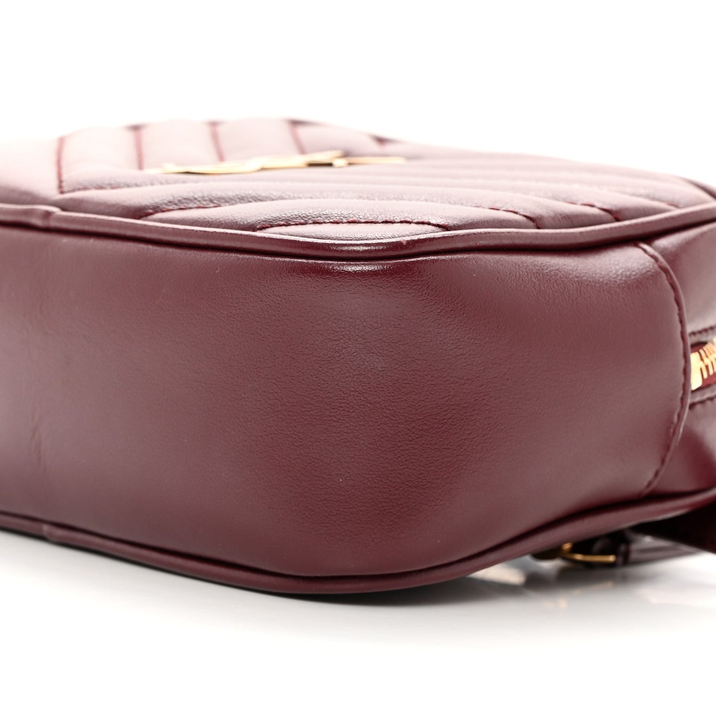 Calfskin Matelasse Monogram Lou Belt Bag Dark Legion Red