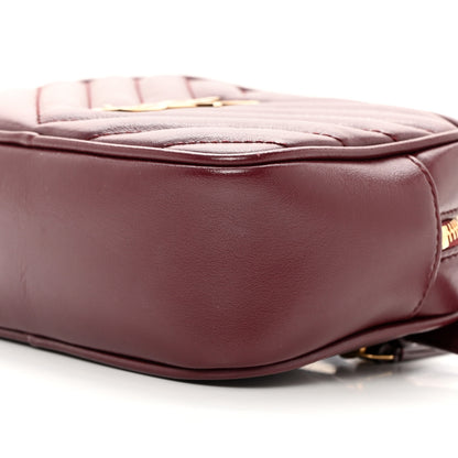 Saint Laurent Calfskin Matelasse Monogram Lou Belt Bag Dark Legion Red 10 of 11