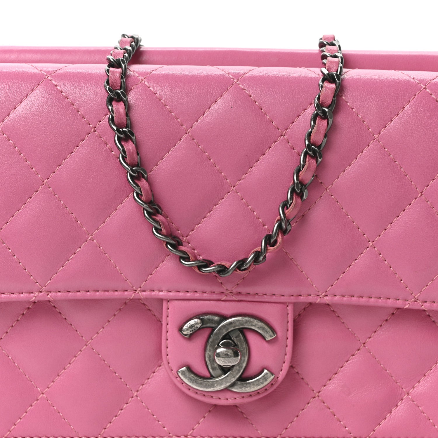 Chanel Lambskin Quilted Medium Crossing Times Flap Pink 8 of 11