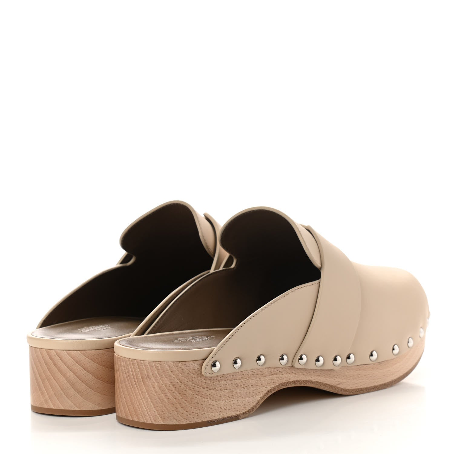 Hermes Calfskin Calya Mules 39 Hetre 4 of 9